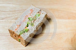 Kanikama and Tobiko sandwich