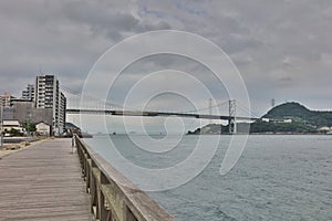 Kanmon Bridge And Kanmon Strait