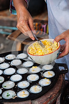 Kanom krok , kind of Thai sweetmeat