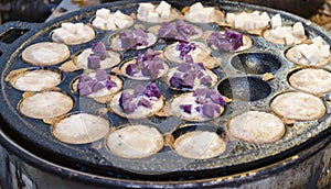Kanom Krok, Sweet and savory grilled coconut-rice hotcakes. Asia