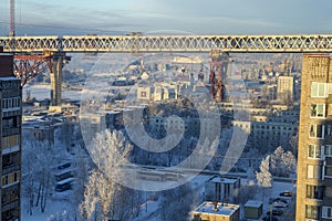 Kanonersky island of Saint-Petersburg, Russia, construction of s