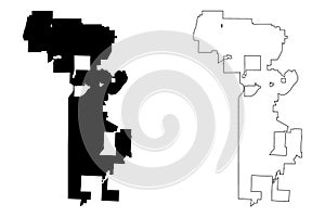 Kansas City map vector