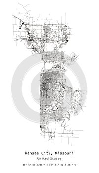 Kansas City, Missouri,United States,street map