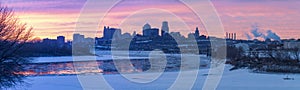 Kansas City panorama at sunrise