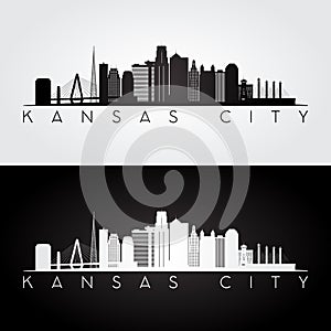 Kansas City skyline silhouette.