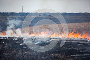 Kansas pasture fire