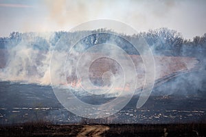 Kansas pasture fire