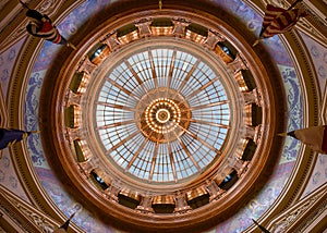 Kansas State Capitol inner dome and ceiling