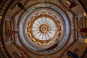 Kansas Statehouse Capitol Dome in the Rotunda in Topeka, Kansas photo