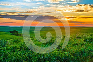 Kansas Sunset in the Flint Hills photo