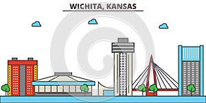 Kansas, Wichita.City skyline