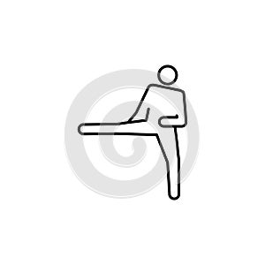 Kansetsu geri, karate line icon. Signs and symbols can be used for web, logo, mobile app, UI, UX