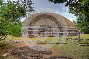 Kantaka Cetiya stupa at Mihintale buddhist site in Sri Lanka