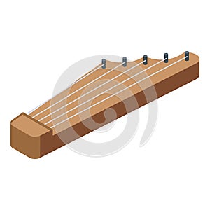 Kantele music icon isometric vector. Retro instrument