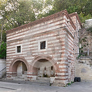 Kanuni Sultan Suleyman Fountain or Cesmesi, near Eyup Sultan Mosque, Istanbul, Turkey