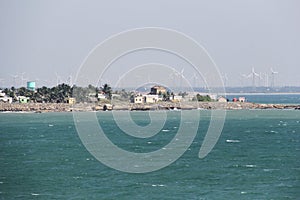 Kanyakumari Town and wind mill