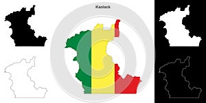 Kaolack outline map