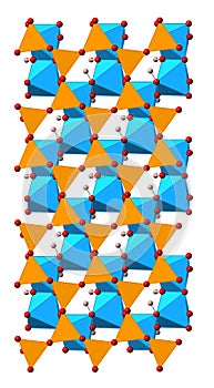 Kaolinite clay mineral, crystal structure
