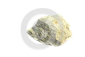 Kaolinite stone isolate on white