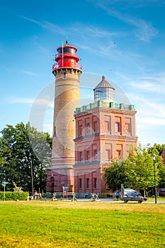 Kap Arkona lighthouse in summer, RÃ¼gen, Ostsee, Germany