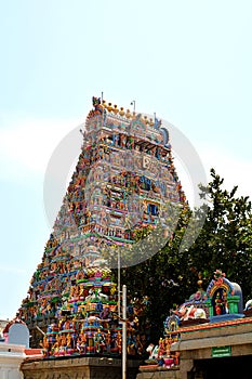 Kapaleeshwarar temple view from down angle