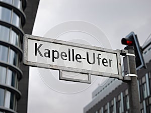 Kapelle-Ufer Street Name Sign in Berlin photo
