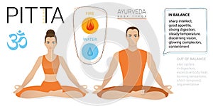 Kapha dosha, ectomorph, ayurvedic physical constitution of human body type.