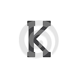 Kappa letter vector icon