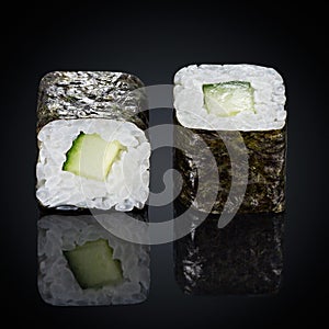 Kappa maki rolls with cucumber