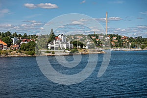 Kappala on Lidingo island, Neptunivagen dock, Stockholm, Sweden photo