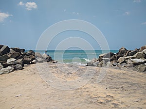 Kappil beach, seascape view, Thiruvananthapuram Kerala photo