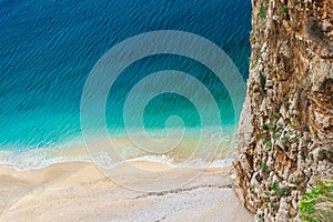 Kaputas Beach in Kas, Antalya, Turkey. Lycian way. Summer and holiday concept