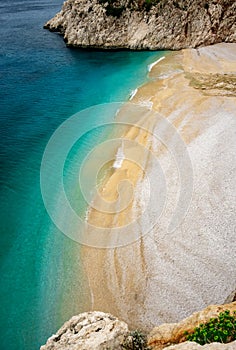 Kaputas Beach near Kalkan, Turkey. Lycian way. Summer and holiday concept