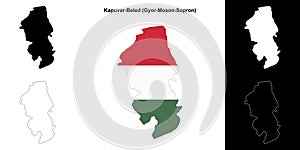 Kapuvar-Beled outline map