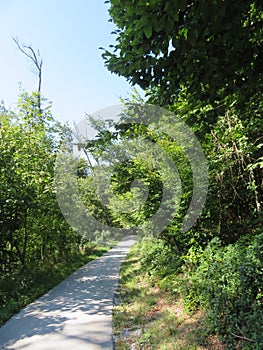 The Kapuzinerberg in the town of Salzburg in Austria