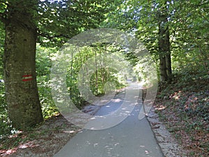 The Kapuzinerberg in the town of Salzburg in Austria