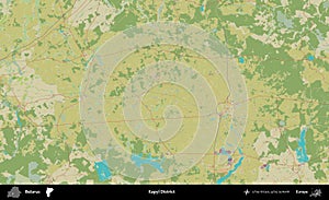 Kapyl District, Belarus. Topographic Humanitarian