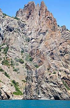 Kara Dag mountain with grot