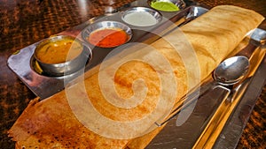 Kara dosa or kara dosai with dips