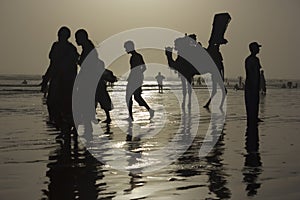 Karachi Beach Silhouette