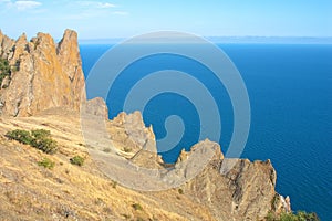 Karadag mountains and Black Sea, Crimea, Ukraine