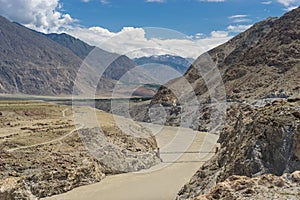 Karakoram highway landscape in summer, Gilgit, Pakistan