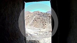 Karakoram highway from the window of Altit Fort