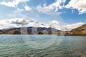 Karakul Lake along Karakorum Highway, Xinjiang, 3600m, it is the highest lake in Pamir Plateau
