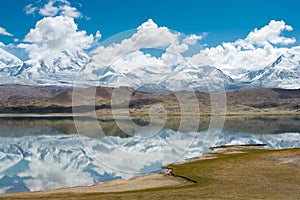 Karakul Lake in Pamir Mountains, Akto County,Kizilsu Kirghiz Autonomous Prefecture, Xinjiang, China.