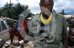 A Karamojong man, Uganda