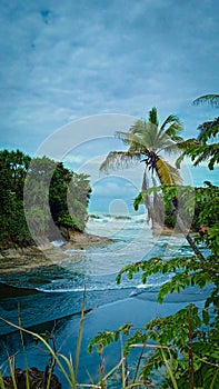 Karang Bolong Beach, with its powerful waves