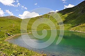 Karanikola natural mountain lake on the border of Kosovo and Northern Macedonia, Shar Mountain