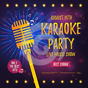 Karaoke party banner photo