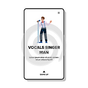 karaoke vocals ssinger man vector photo